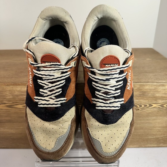 Karhu Aria Night Sky Burnt Ochre Sneakers Mens SZ 5 Suede Leather Retro F803047 - Picture 3 of 12